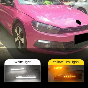Luce auto per VW Scirocco 2008 2009 2010 2011 2012 2013 2014 2015 LED anteriore DRL indicatori di direzione ambra luci di marcia diurna