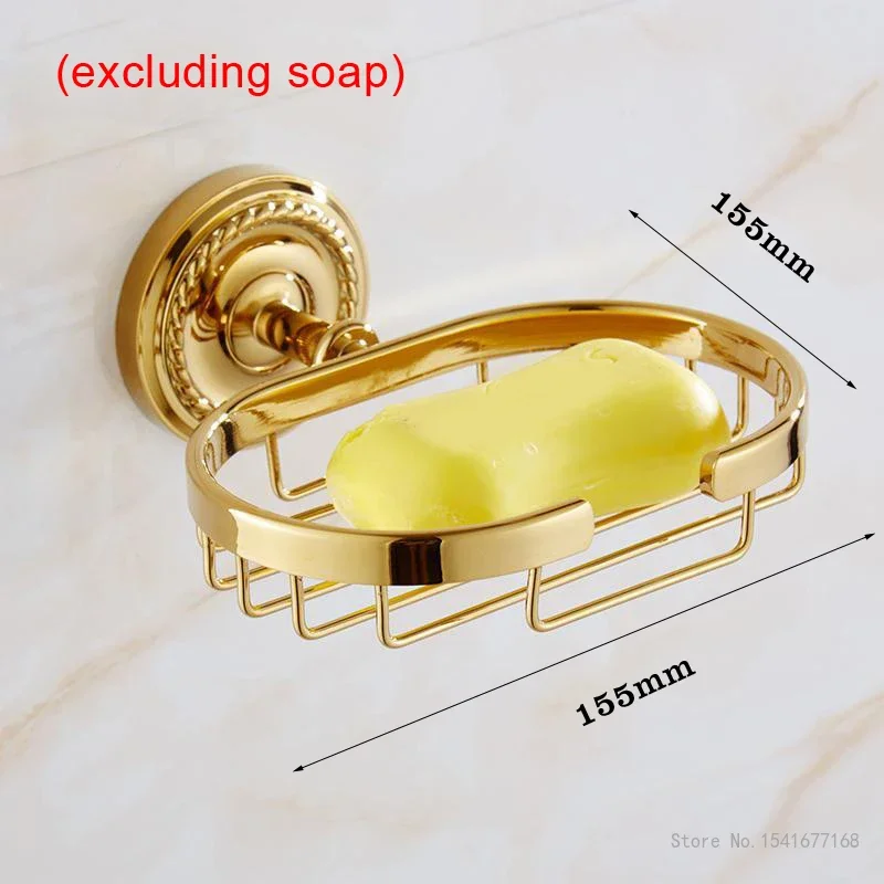 Gold and Copper Color Drainage Soap Box, All Copper, Creative European Style, Home Bathroom Supplies, Wall Mounted Soap Rack 1pc