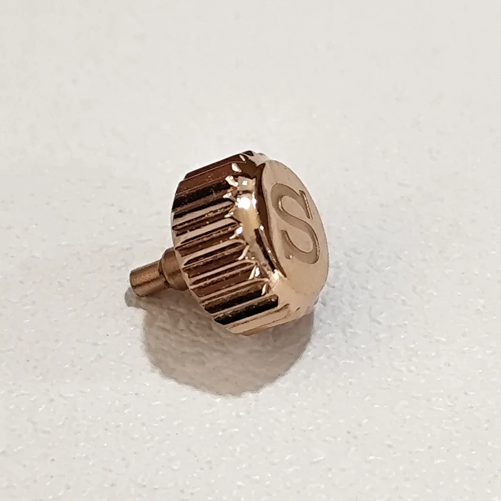 Stainless Steel 'S' Logo Crown for Men's Watch - Screw-in Type Replacement Accessory
