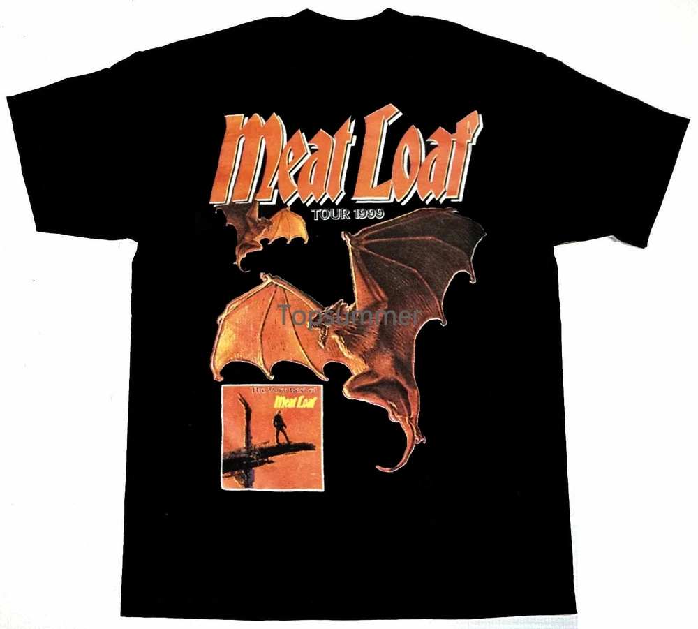 

Vintage 1999 Meat Loaf Tour Shirt Short Sleeve Men Black Unisex S-5Xl Ne1913