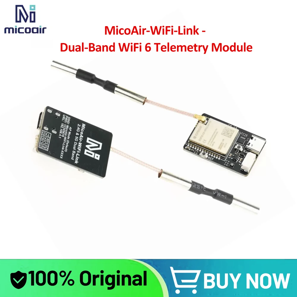 MicoAir WiFi Link Module ESP32-C5 WiFi 6 pour Drone Réglage Sans Fil
