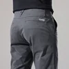Spring New Men's Casual Pants Korean Style Elastic Straight Slim Fit Casual Long Trousers Male Fashionable Cargo Trousers
