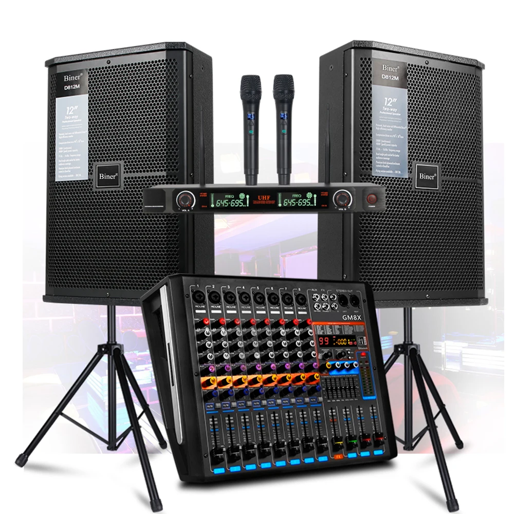 

Biner D812 профессиональная одинарная 12-дюймовая звуковая система, динамик для KTV, звуковая стереоколонка, сценическая Свадебная балка