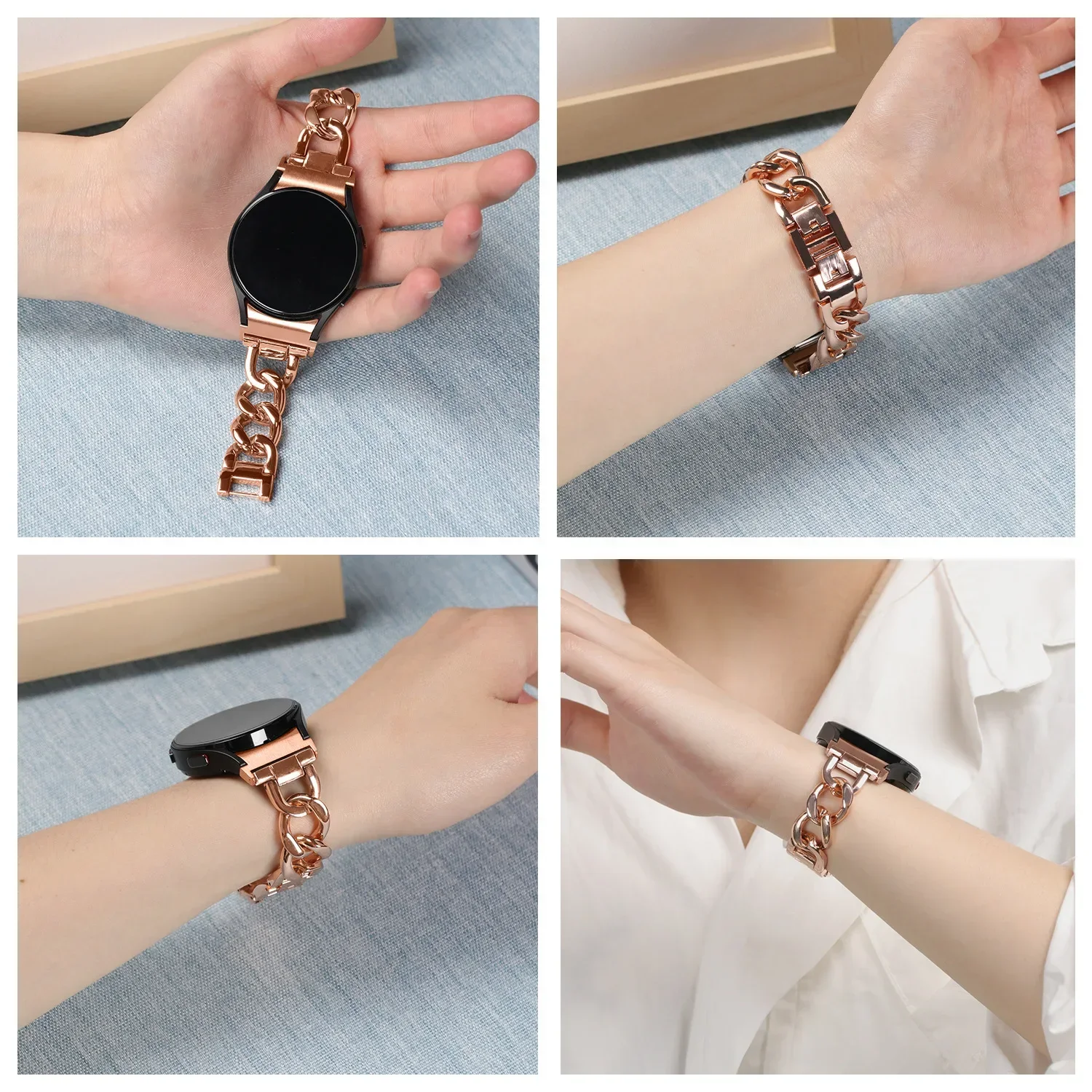 Watch Band Apple Watch Rose Gold Stainless Steel Samsung Galaxy