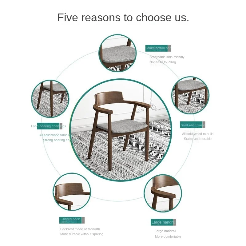 IHOME Commercial Hiroshima Chair Leisure Chair Nordic Minimalist Conference Room Negotiation Living Room Dining Leisure