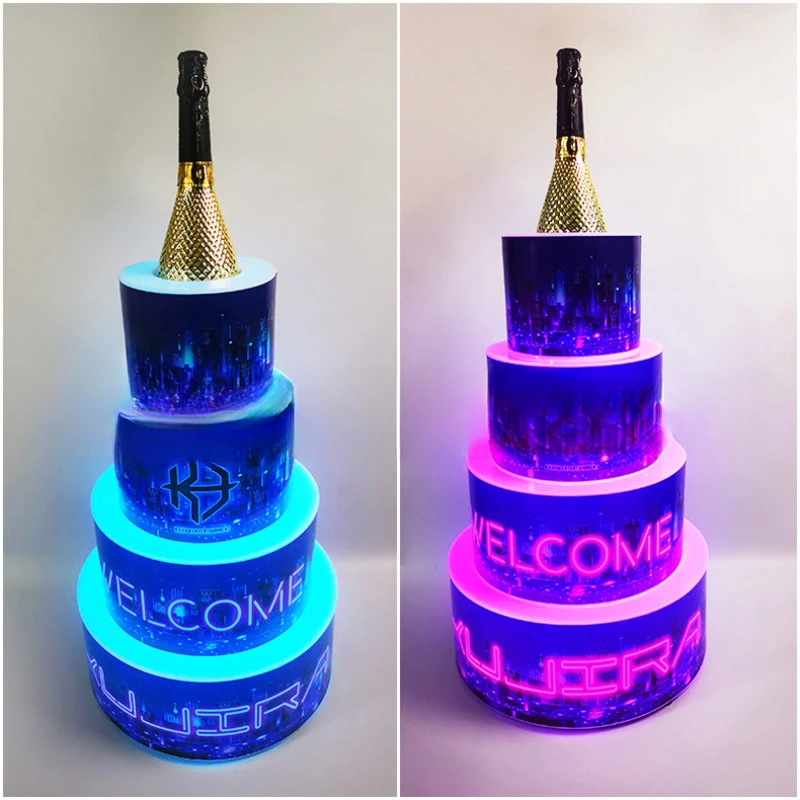 

Night club Bar Lounge Display Racks VIP bottle presenter led service cake bottle presenter bottle glorifier