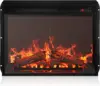 Electric fireplace insert, recessed fireplace heater with remote control, indoor fireplace heater with adjustable brightness 1