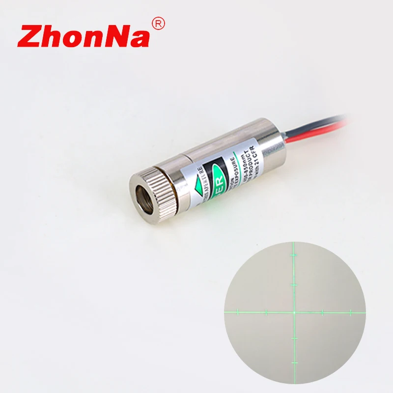 Laser module WithScaleCrossLine Laser Module520nm Green Head Glass Lens Focusable Adjustable DiodeLndustrial Diameter12mmOptical Lnstruments