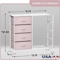 Dresser with 8 Fabric Bin Drawers Kids Bedroom Storage Chest Multipurpose Lightweight Easy Assembly Playroom Organizer 1