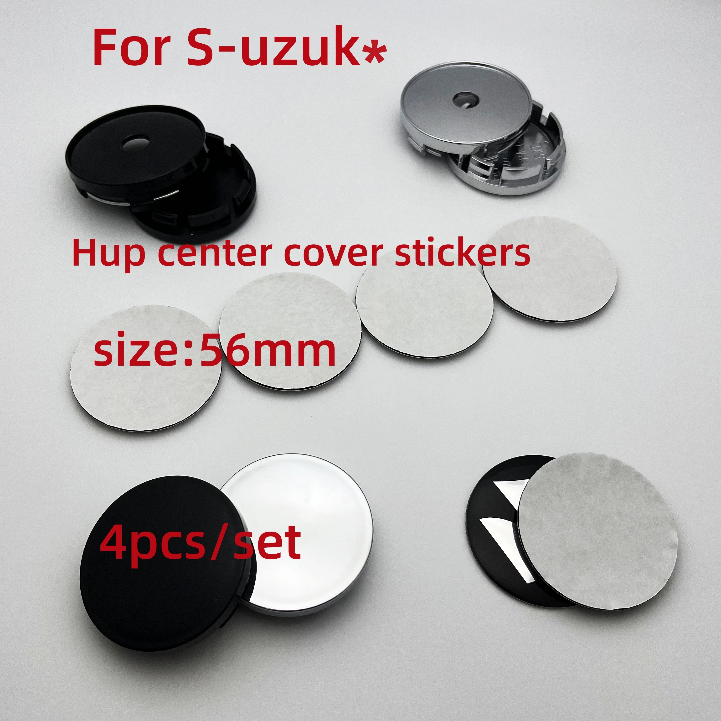 

4pcs/Set 3D 56mm Car Wheel Center Hub Cap Sticker Auto Hub Emblem Styling Decals Suitable For Decoration Su-zuk* Car Accessories