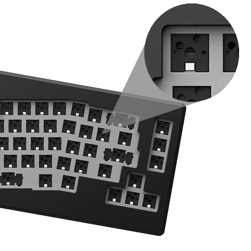 Monsgeek-alice m6 diyキーボードキット,qmk,カスタムrgb,5ピン