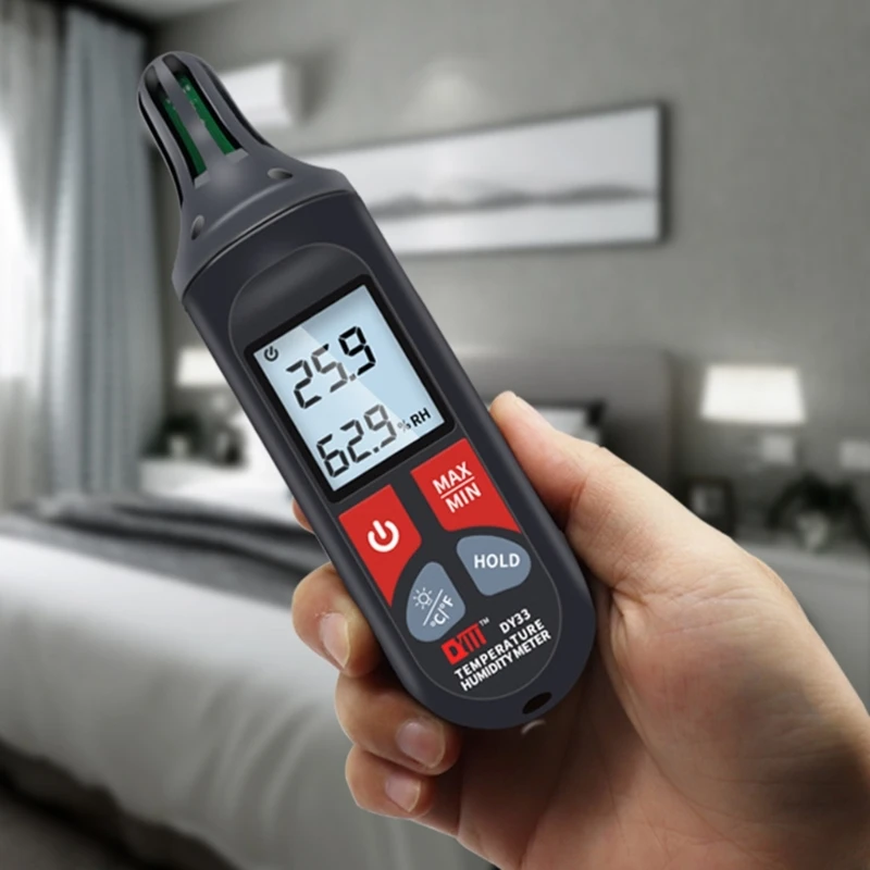 

Удобный датчик температуры, точный термометр и измеритель влажности, ЖК-дисплей для мониторинга внутренней среды