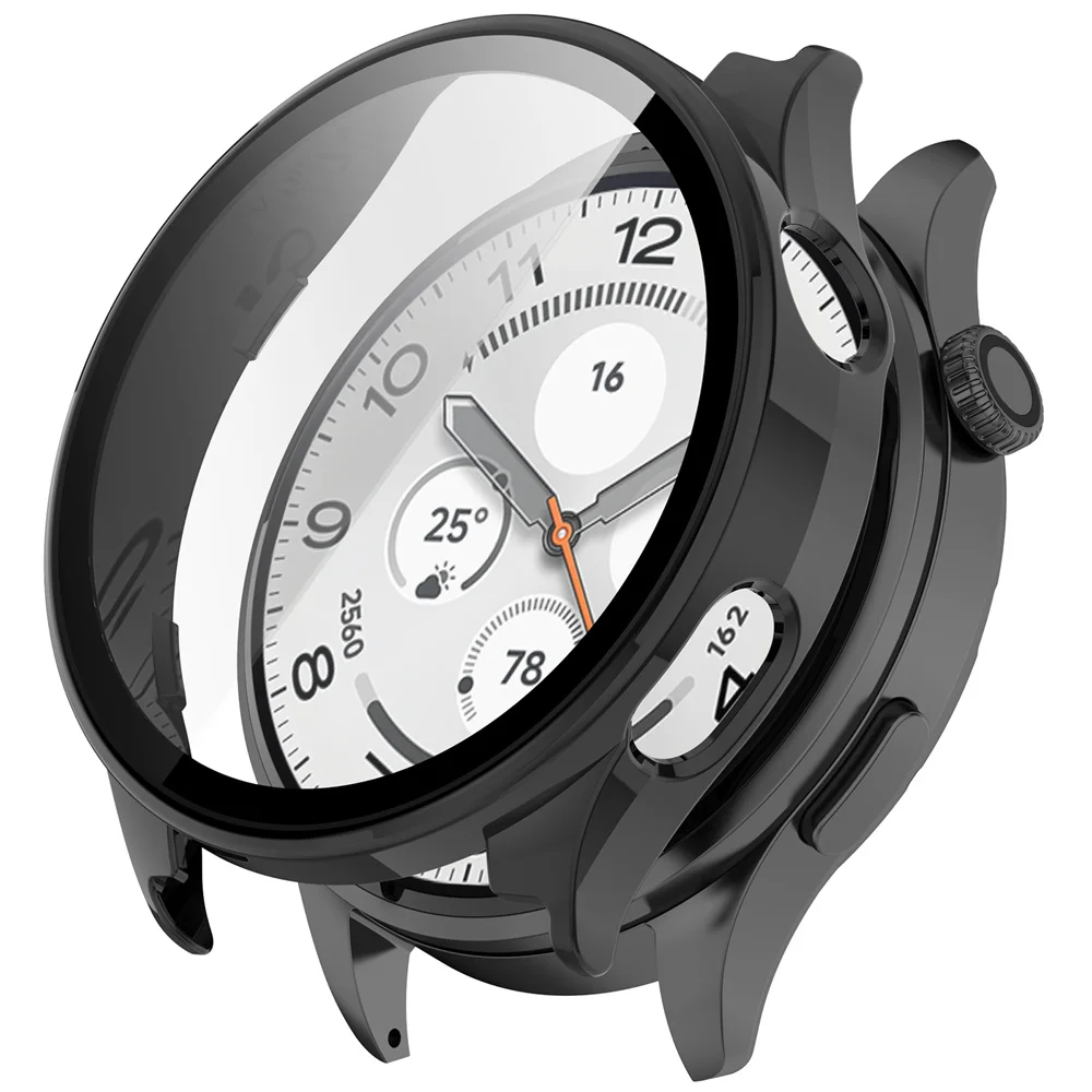 BEHUA Durable Screen Protector Cover with Tempered Glass for Smartwatches - Enhanced Protection Case