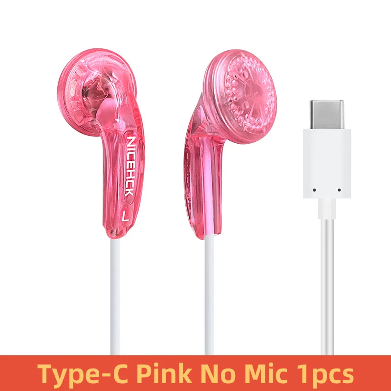 Nicehck-type-c hifi有線ヘッドセット,ステレオミュージック
