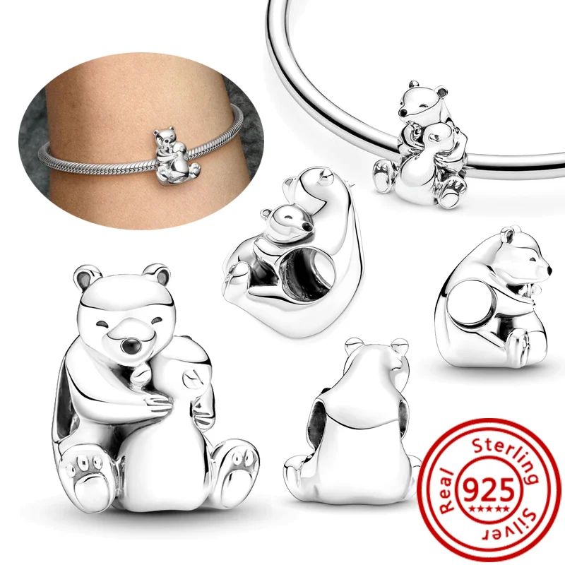 Beads Charms Charm Jewelry Sterling Silver Jewelry Charm Bead Silver Charm Bracelet Sterling Silver Beads Beads Jewelry Silver Charm Bead Sterling Silver Beads Charm Animal Charm Jewelry 925 Silver Cartoon Cute Black White Panda Bear Polar Bear Pendant Classic Beads Fit Original Pandora Charms Bracelet DIY Jewelry