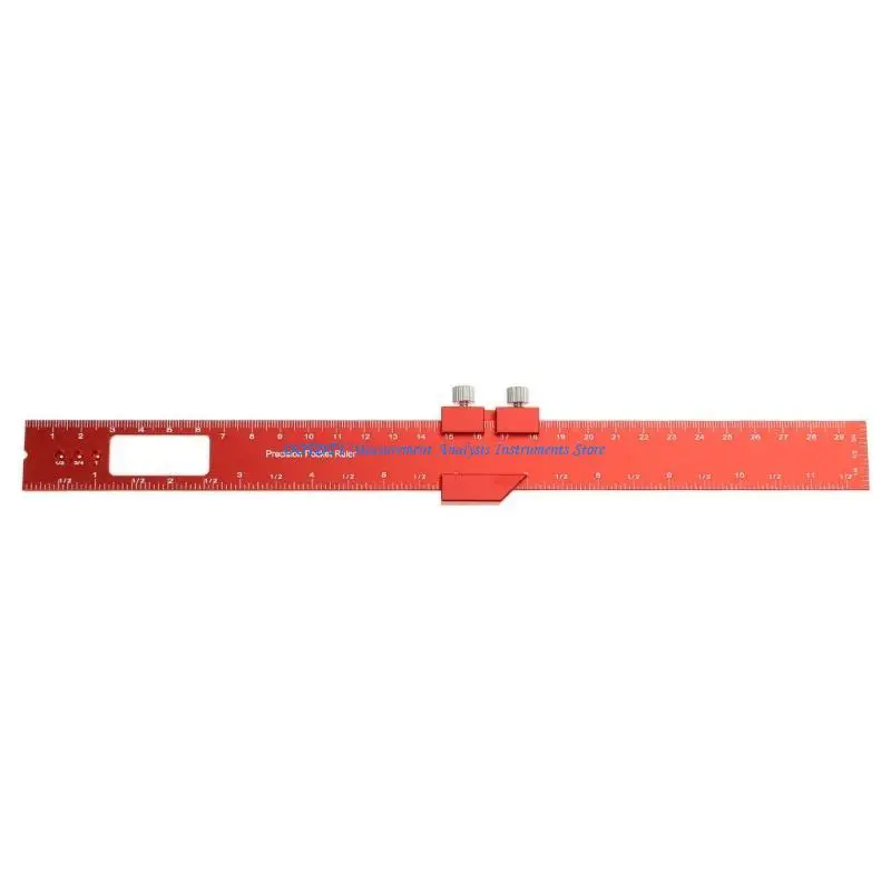 367D Aluminium Metall Slide Stop Markierungslineal Holzbearbeitungslineal Präzisionstaschenlineal – Detail 1