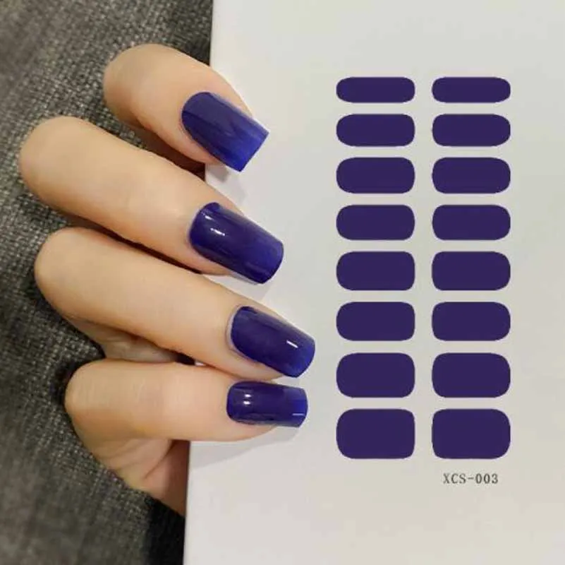 Nail Stickers Nail Art Stickers Full Cover Stickers for Manicure Self Adhesive for Women Girls Pure Color Nail Sticker