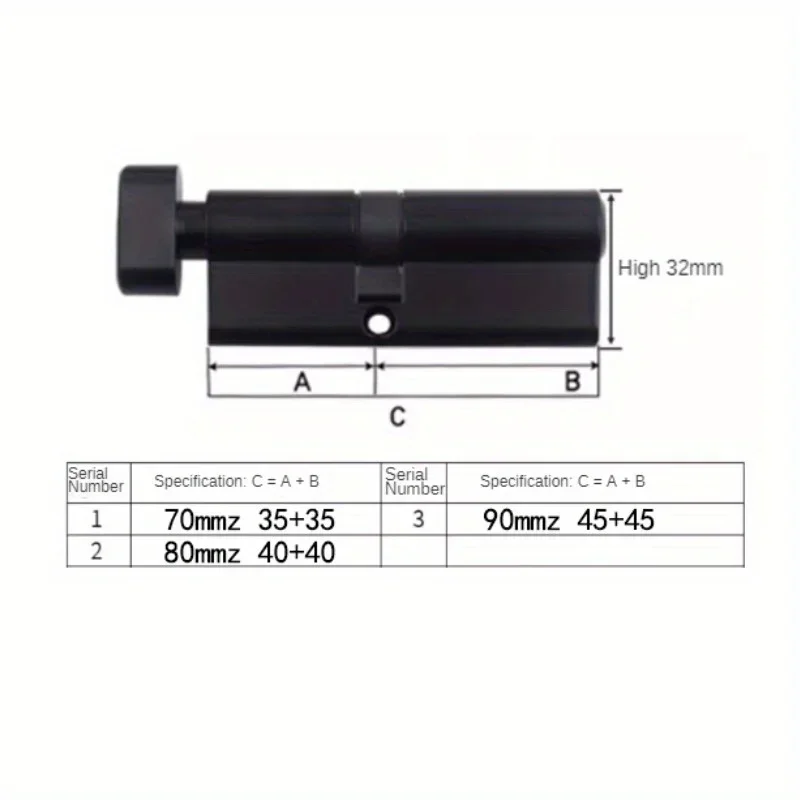 European Standard All Copper Lock Core Anti-theft Indoor Door Lock Universal Lock Wooden Doors 5pcs Master Keys door lock cylinder