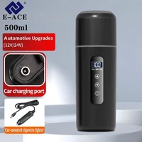 Car Heating Cup Portable Thermos Cup 304 Stainless Steel 500ml Heat Preservation Heating Electric Cup Home Travel