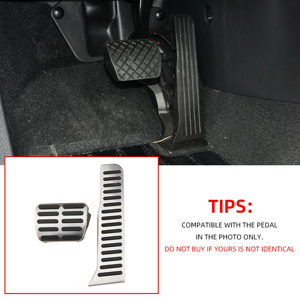 Edelstahl Auto Pedale Gaspedal Gas Bremse Kupplung Rest Pedal Abdeckung für VW Golf 5 6 Tiguan Touran für Skoda Octavia A5 LHD – Detail 1