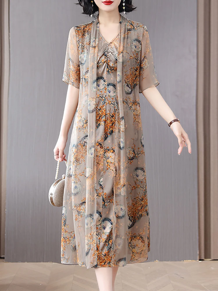 chinese dress ladies Real Style Dress for Women Spring Summer Autumn Elegant Long Maxi Cami