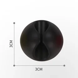 Silicone Self-Adhesive Cable Organizer and Cord Holder (Black)