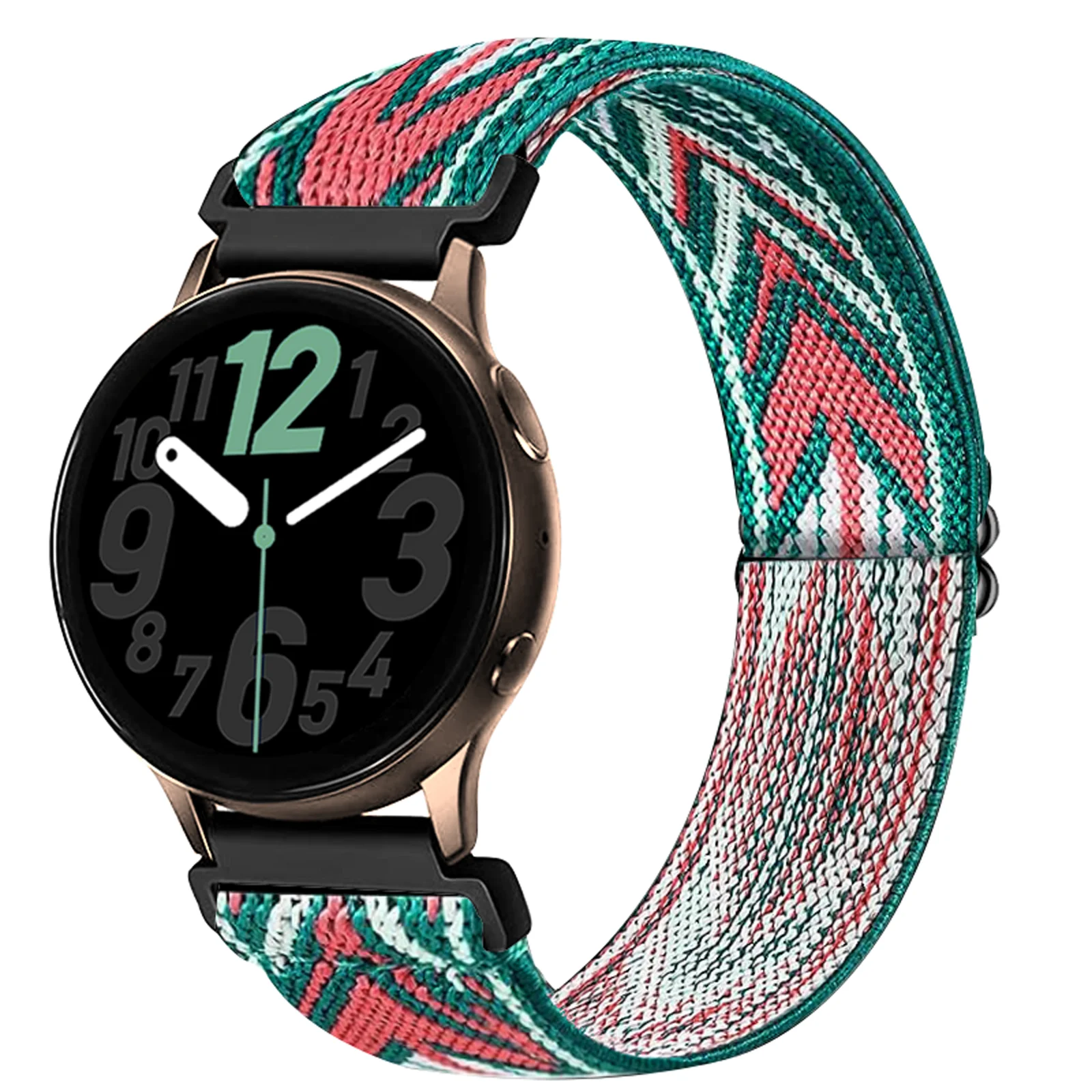 Elastic Nylon Band with Adjustable Buckle - 20mm Replacement Wristband