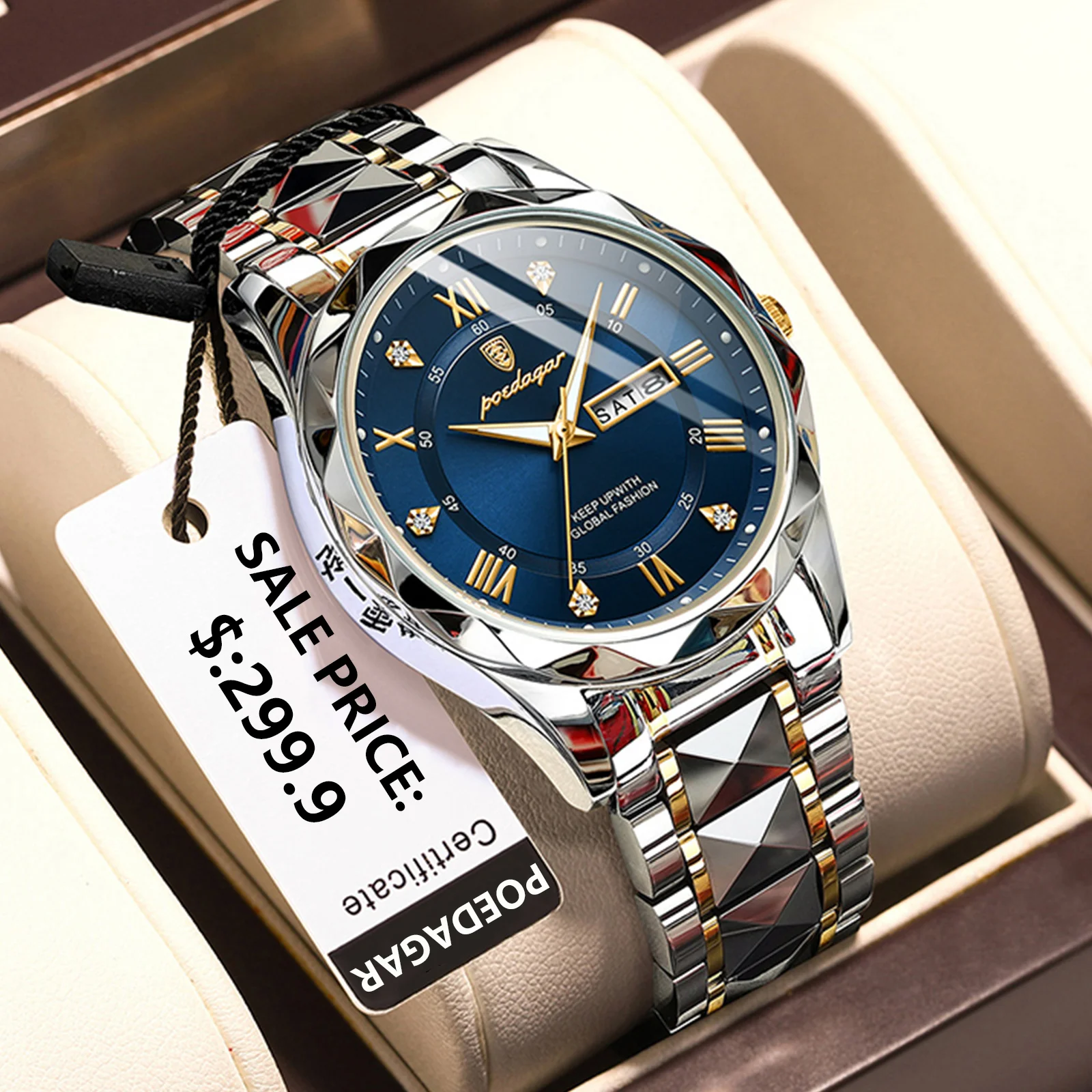 iFCOW Orologio al quarzo per uomo, orologio da uomo con