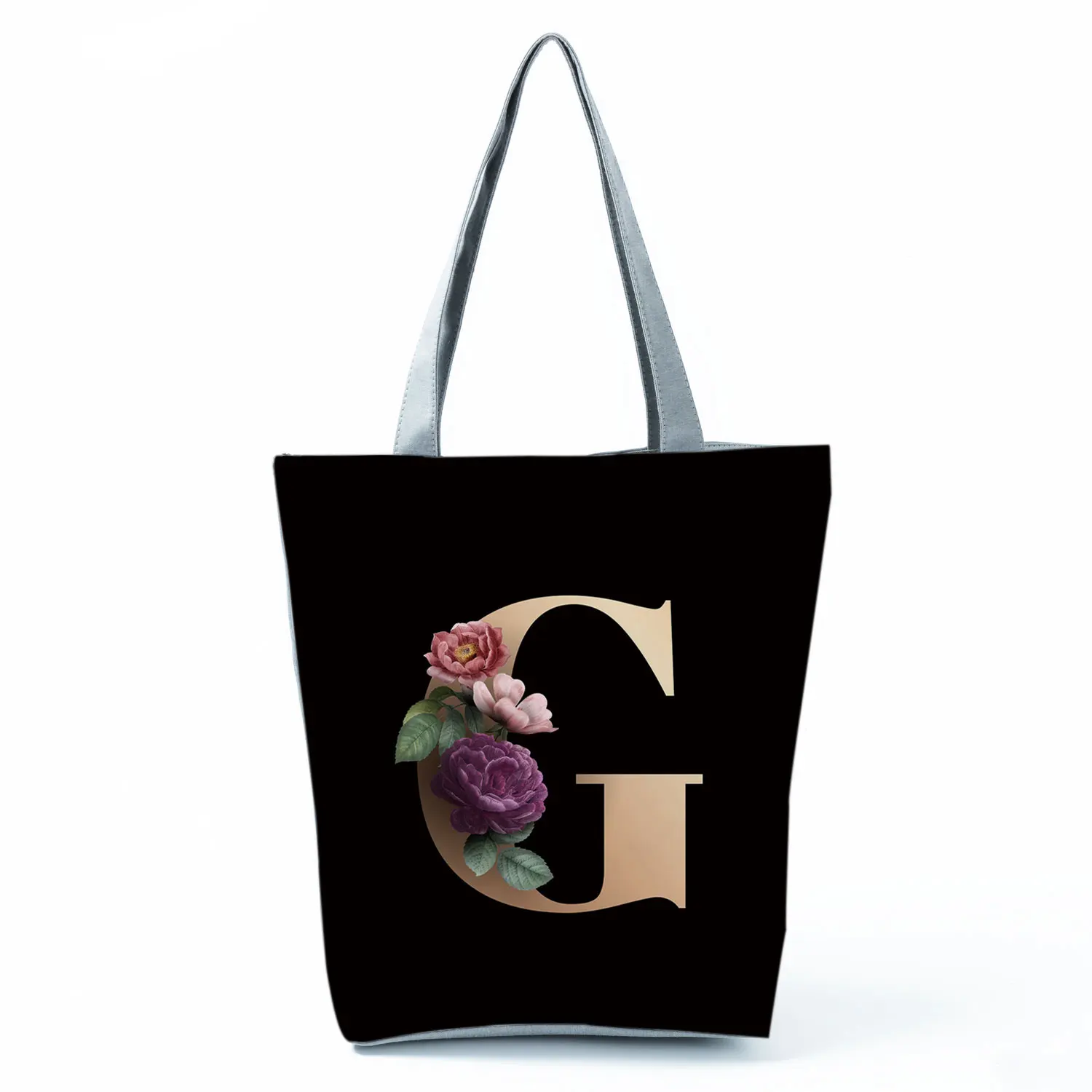 Ladies Shopping Bag All-match Letter Series Handbag Foldable Reusable Cloth Shopper Harajuku Style Bag Student Canvas Tote Bags