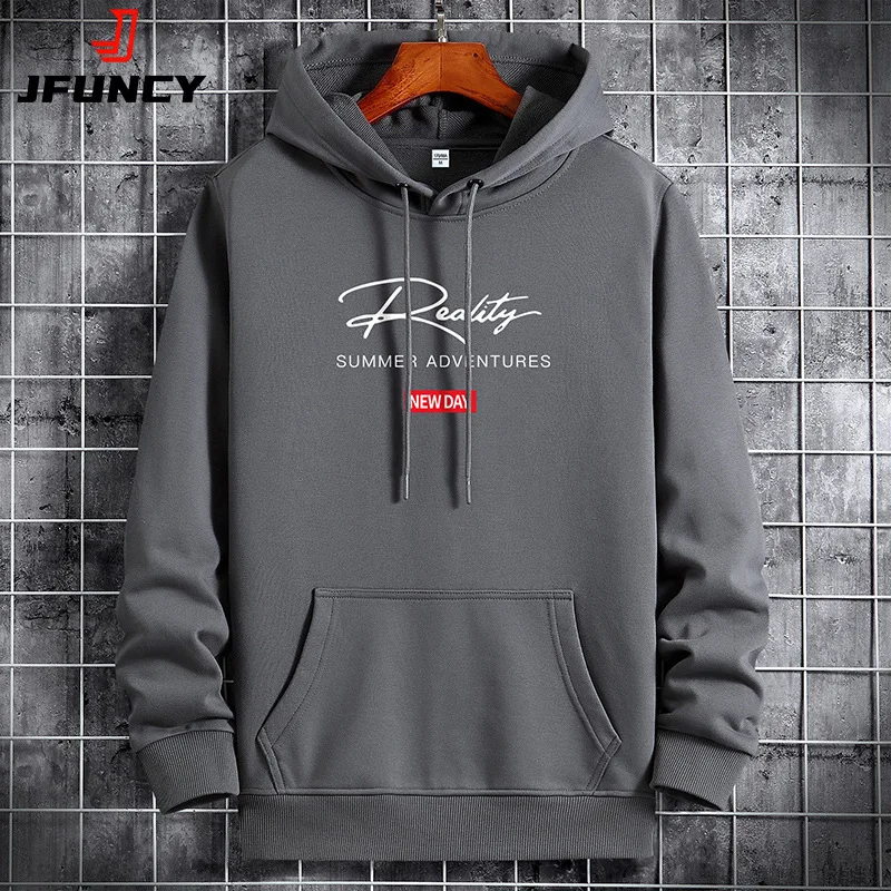 

Толстовка JFUNCY мужская оверсайз, свитшот с капюшоном и принтом в стиле Харадзюку, Повседневный пуловер свободного покроя, уличная одежда, осень-зима 2022