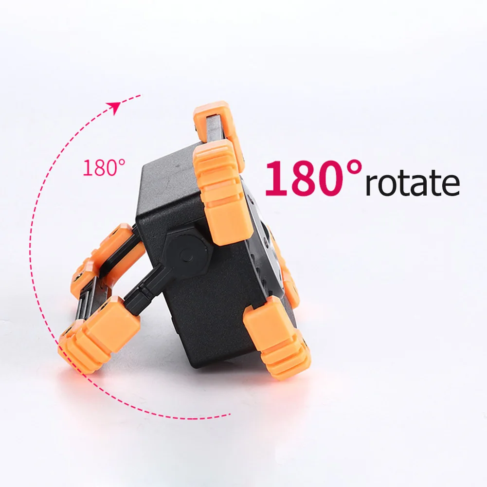 Battery Lamp COB Camping Lamp with 18650 Battery Plastic Portable Flashlight with USB Charging Dimmable Outdoor Camping Light