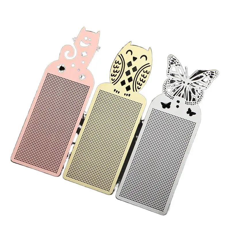 1PC Cute Butterfly Owl Cross Stitch Metal Bookmark DIY Silver Golden Needlework Embroidery Crafts Counted Cross-Stitching