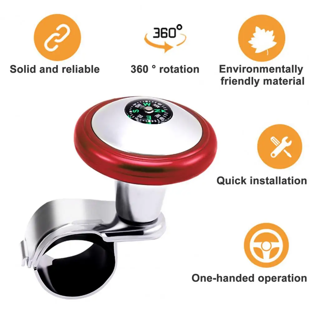 

Steering Wheel Booster Creative Easy Installation Long Service Life Car Turning Steering Wheel Spinner Knob Car Accessory
