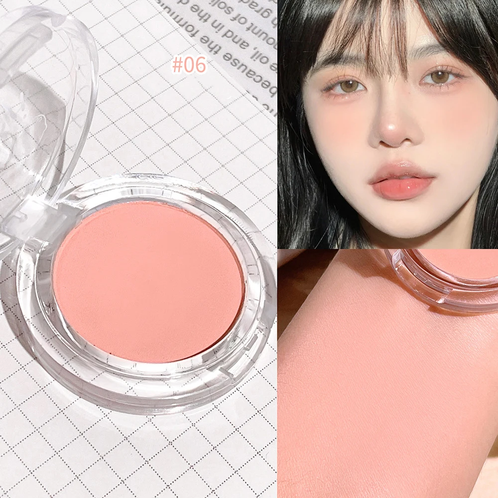 Monochrome Blush Palette Rose Orange Soft Mist Girl Blusher Powder Natural Face Makeup Matte Peach Rouge Contour Shadow Palette powder blusher