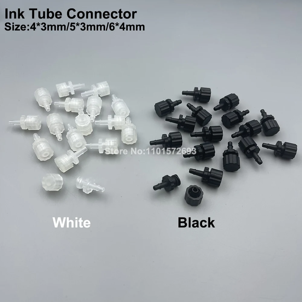 10Sets Ink Tube Joints Adapter Eco Solvent UV Pinter Ink Hose Pipe ...