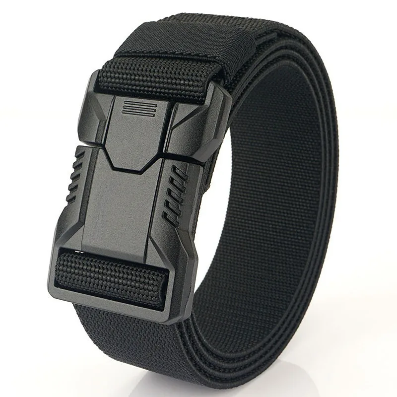 Echter taktischer Gürtel, Schnellverschluss, Outdoor-Militärgürtel, weiches echtes Nylon, Sportzubehör, schwarzer Gürtel für Männer und Frauen