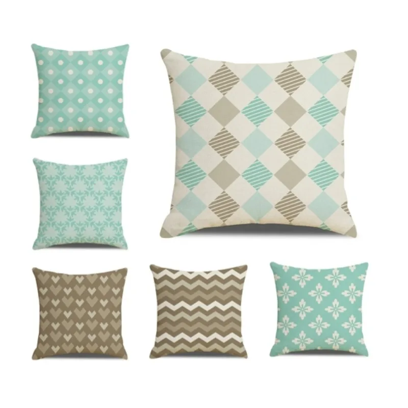 

Geometric Plaid Cushion Cover Nordic Striped Pillow Cover Double Sided Simple Art Fashion Pillowcase Sofa Home Decor F1131