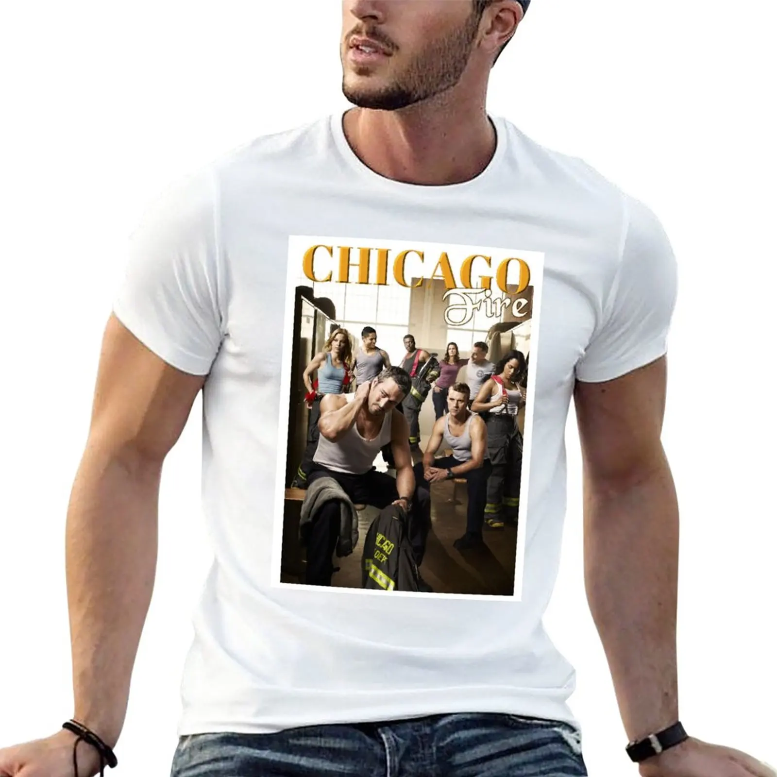 

Chicago Fire 90s vintage T-Shirt korean fashion sublime mens graphic t-shirts anime