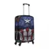 Custom Captain America Luggage Cover Protector Funny Travel Suitcase Protective Cover for 18-32 Inch 2