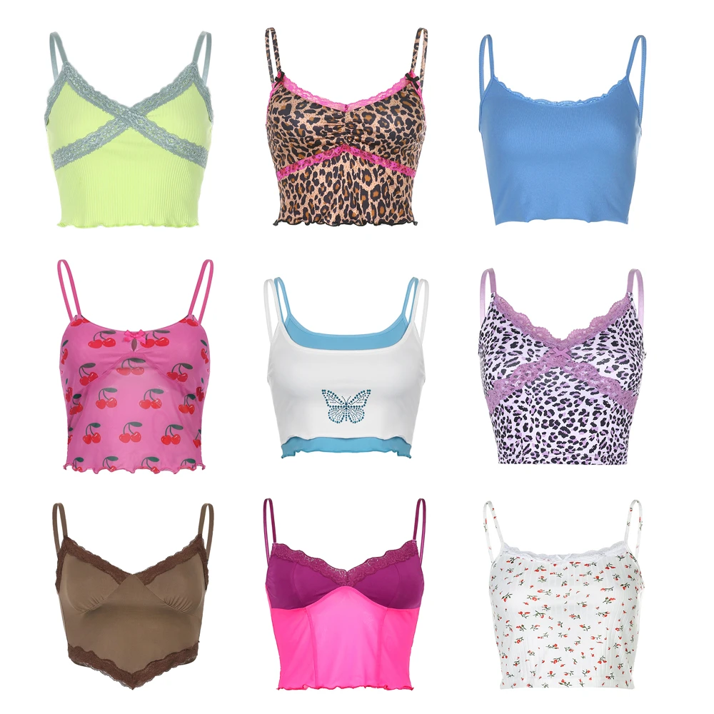 Cute Cropped Bustier Clothes For Y2k Corset Sexy Tank Crop Top Emo Tops Women Woman Tshirts Accessories Fashion 00s Aesthetic Tanks Camis Aliexpress