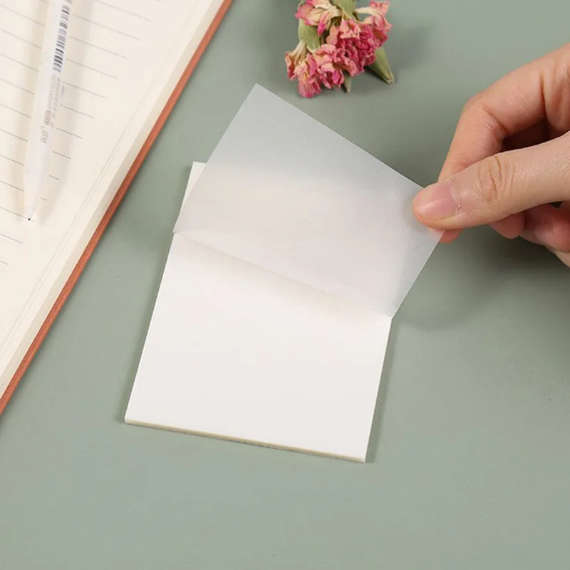 Transparent Sticky Note Pads Self Adhesive Memo Notepad