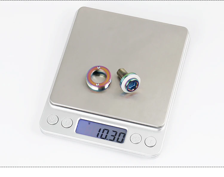 M8 * 15mm Vierkant-Tretlager schrauben Titan legierung CNC-bearbeitete BB-Befestigungs schrauben mit Kappen dichtung MTB Rennrad Ti Teile – Detail 7