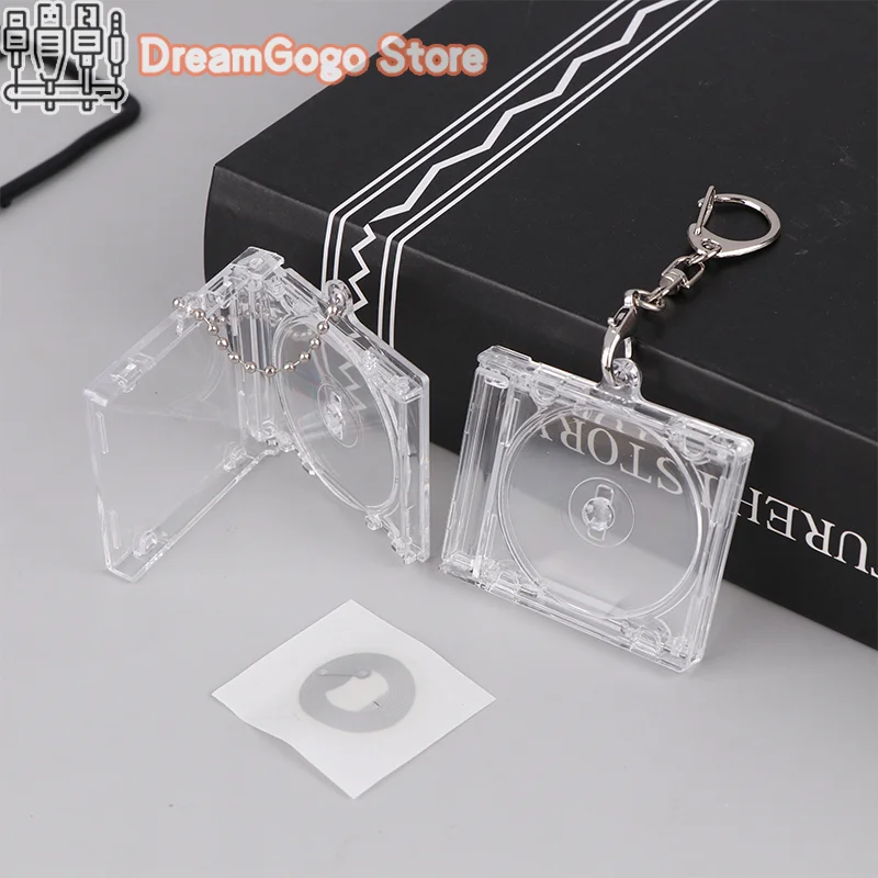 핫세일 미니 블랭크 앨범 CD 케이스 키체인 DIY 레트로 주변기기 기념 앨범 키홀더 가방 장 선물