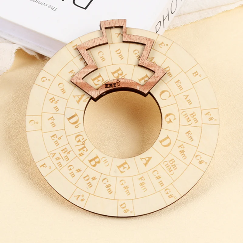 Wooden Circle of Fifths Melody Tool: Music Theory Guide and Gift