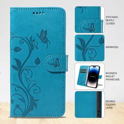 Elegant Butterfly Flower Vine Leather Flip Wallet Phone Case - Galaxy S20+ (Blue (KT - xhs))