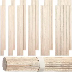 Balsa Wood Craft Strips - 130-Piece Set for DIY Carving & Handicraft Projects (TT2310299)