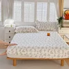 Floral Style Fitted Sheet Pure Cotton Bed Cover Skin-friendly Bed Sheets couvre lit Adults Kids Bed Linen (No Pillowcase) 4