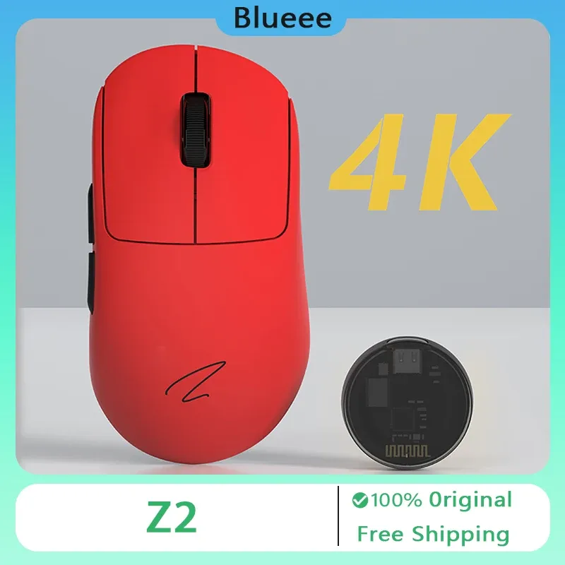 Zaopin Z2 Wireless Mouse 3Mode Bluetooth 4K Paw3395 Ergonomics 65g Lightweight Esports Laptop Office Gamer PC Gaming Mouse