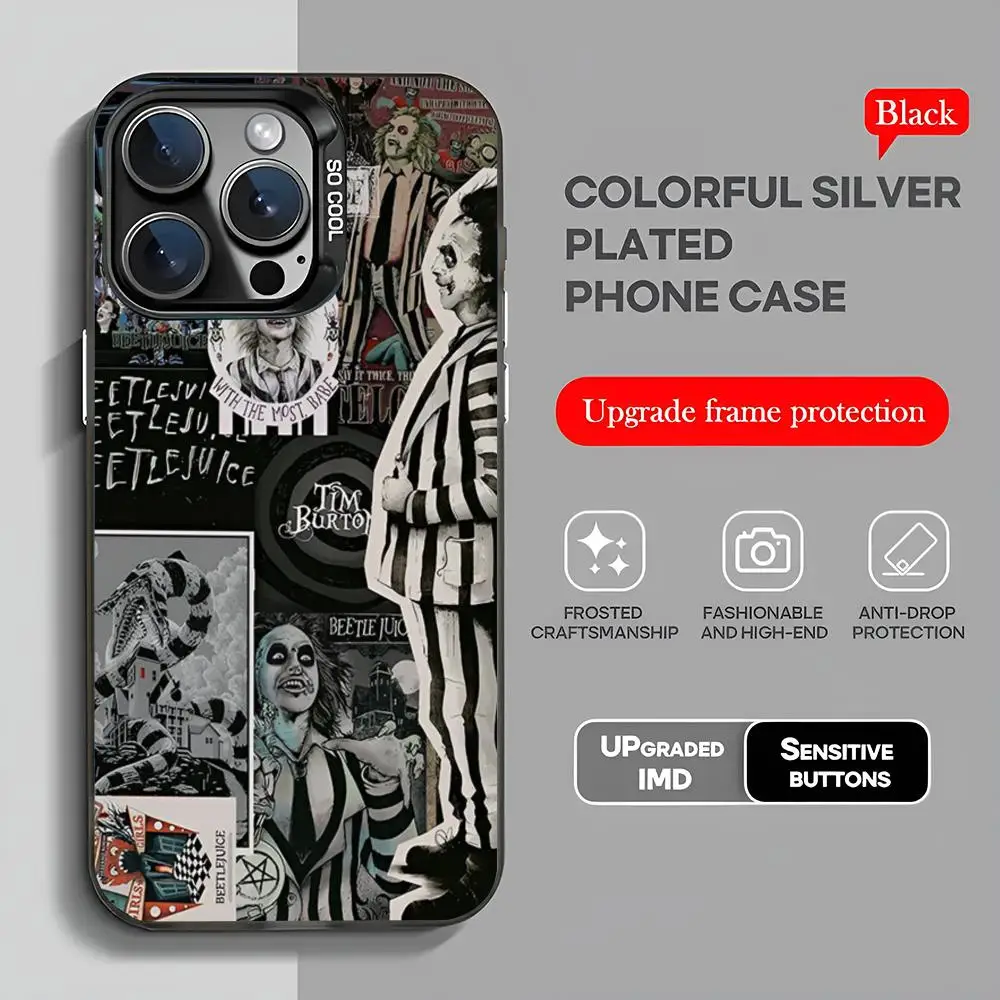 thumbnail image 1 of B-Beetlejuice 2 Phone Case 2024 IMD Case For IPhone 16 15 Pro XR XS 7 8 Plus SE2024 Shockproof Color Phone Funda Cover, 1 of 5