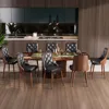 Dining Chairs Set of 8, Mid Century Modern Kitchen and Dining Room Chairs, Upholstered PU Leather Accent Chairs with Walnut Back 3